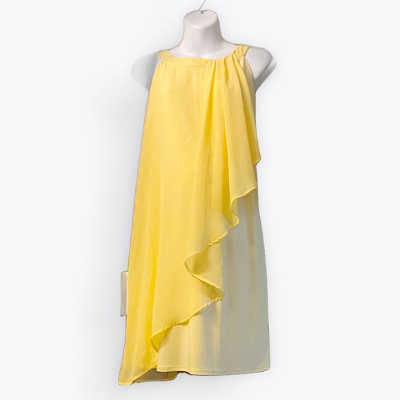 C Est. 1946 Dresses & Skirts - Yellow Sleeveless Draped Dress